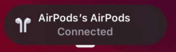 Airpods connected message ios 14